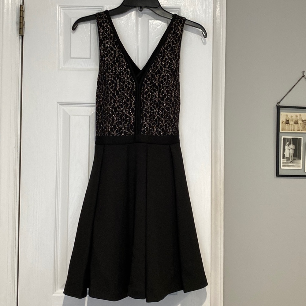 NWOT! Dynamite Black dress with Gold Detail